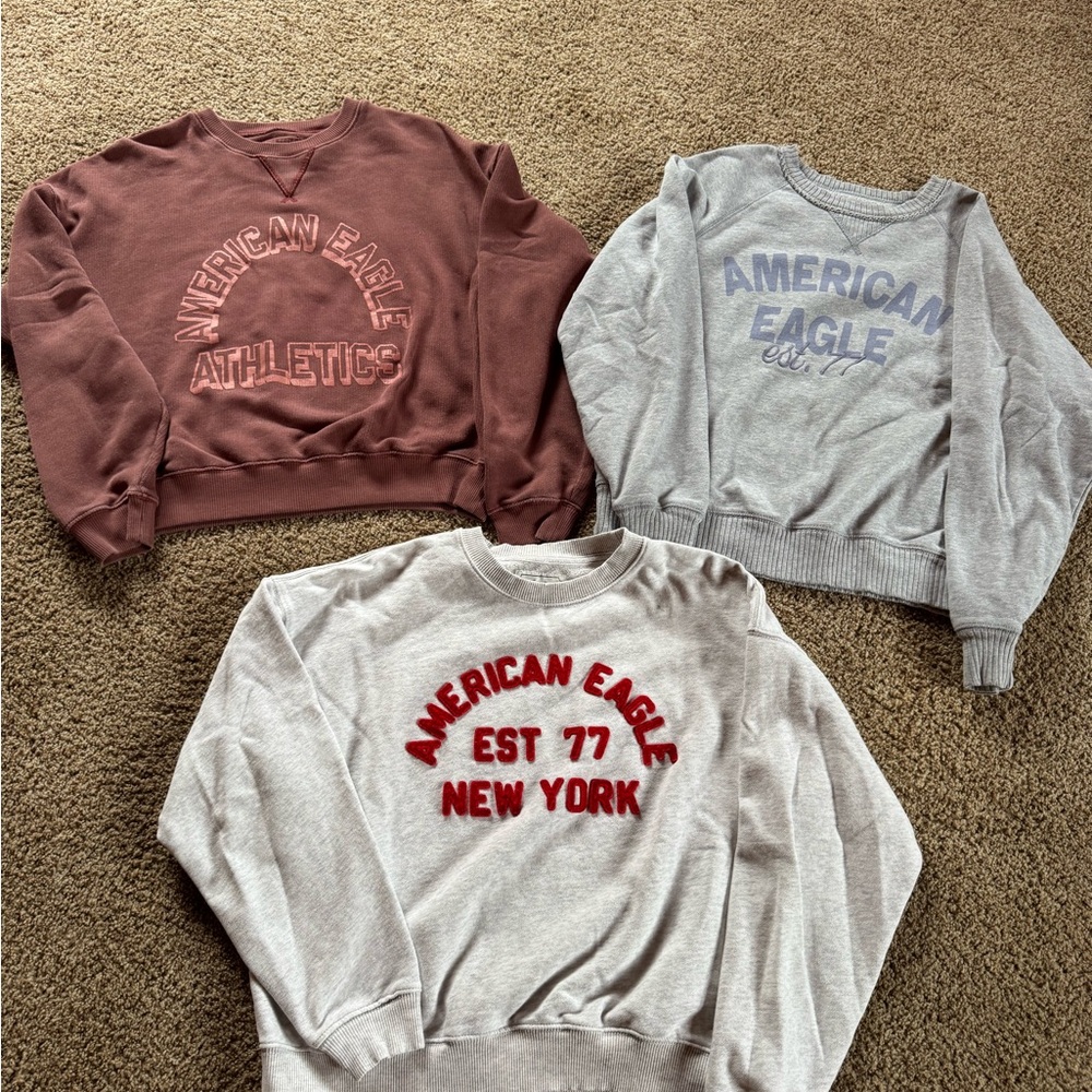 3 American Eagle Outfitters Women's Sweatshirts - size XS